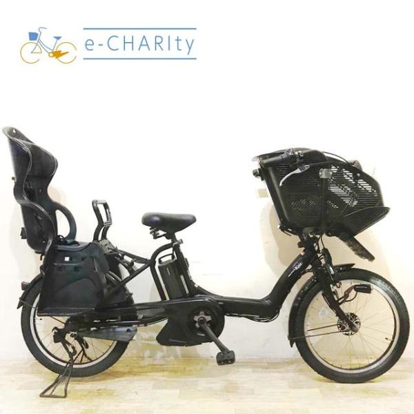 電動自転車 中古 子供乗せ ヤマハ PAS Kiss mini パス キッス ミニ ブラウン 20イ...