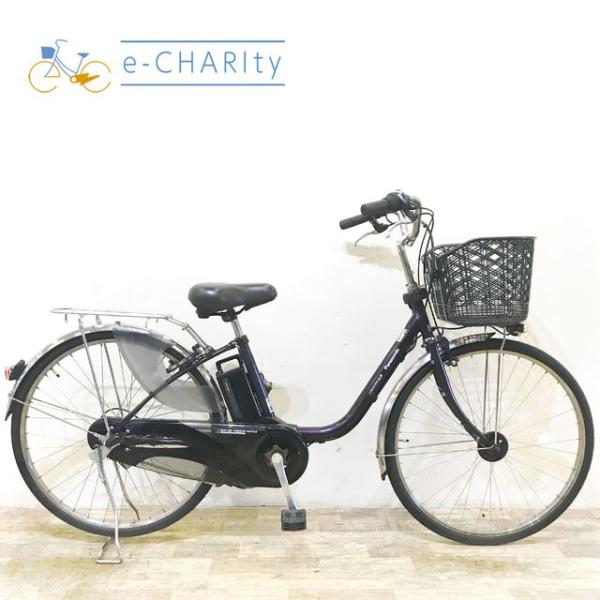 電動自転車 中古 ママチャリ パナソニック ビビ DX パープル 26インチ KE132 電動アシス...