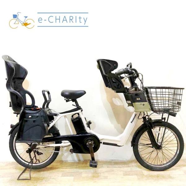 電動自転車 中古 子供乗せ パナソニック ギュット アニーズ ホワイト 20インチ KF137 電動...