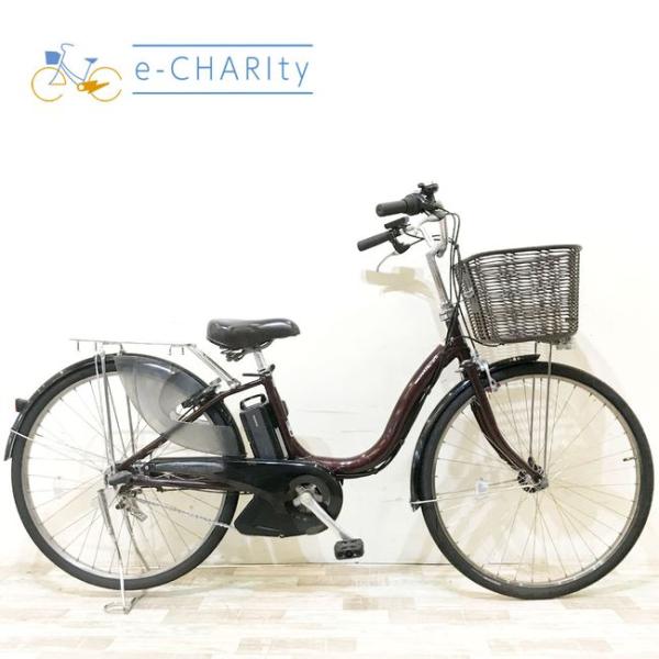 電動自転車 中古 ママチャリ ヤマハ PAS ナチュラL ブラウン 26インチ KH033 電動アシ...