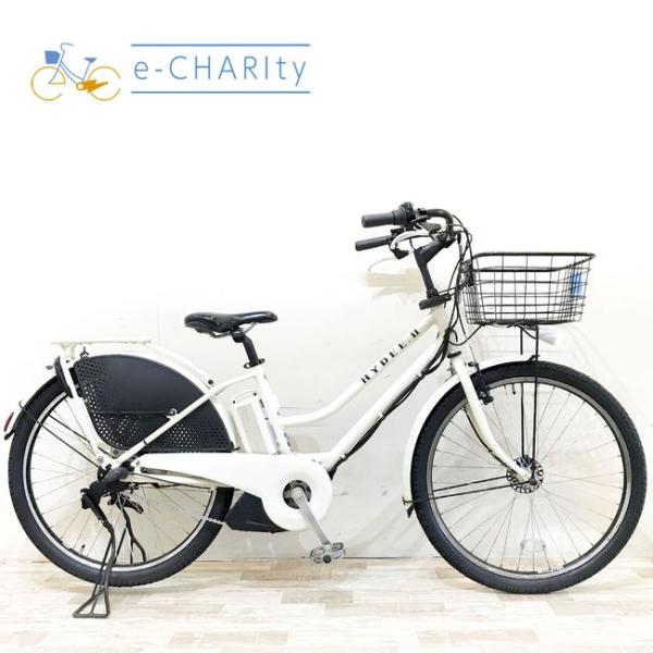 電動自転車 中古 ママチャリ  ブリヂストン ハイディツー ホワイト 26インチ KH070 電動ア...