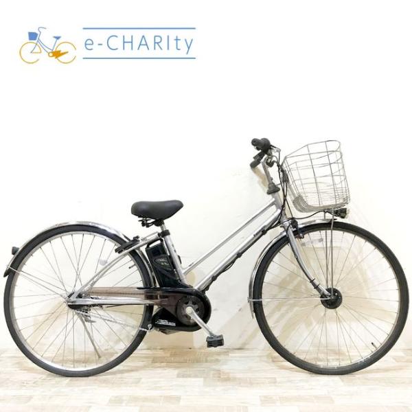 電動自転車 中古 シティ パナソニック ビビDX シティ シルバー 27インチ KI010 電動アシ...