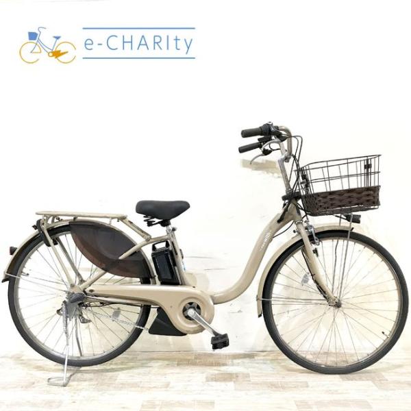 電動自転車 中古 ママチャリ ヤマハ PAS ウィズDX ベージュ 26インチ KI089 電動アシ...