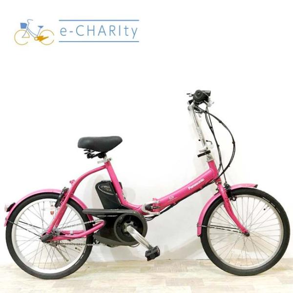 電動自転車 中古 小径車 パナソニック リルト ピンク 20インチ KJ026 電動アシスト自転車 ...