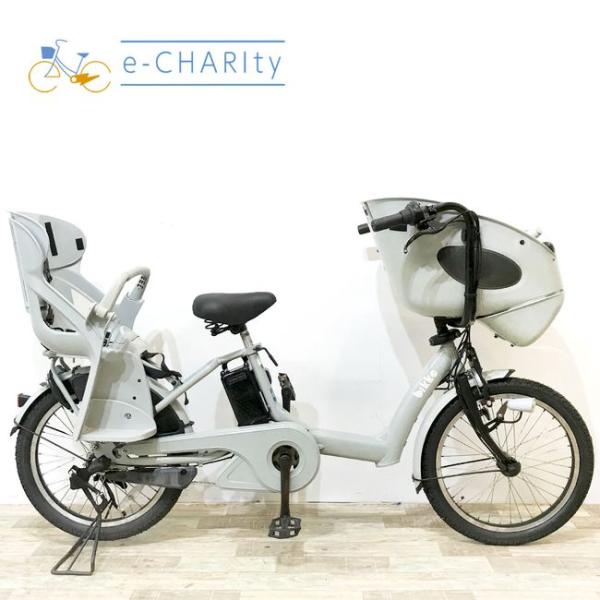 電動自転車 中古 子供乗せ ブリヂストン ビッケポーラーe グレー 20インチ KJ126 電動アシ...