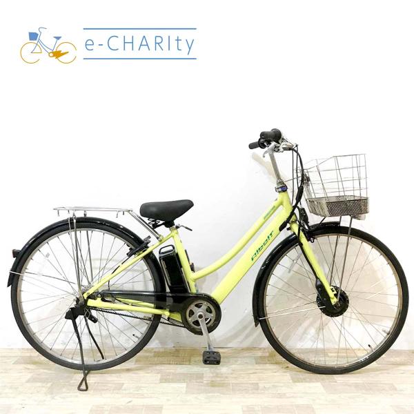 電動自転車 中古 ママチャリ ブリヂストン アルベルトe（デュアルドライブ） グリーン 27インチ ...