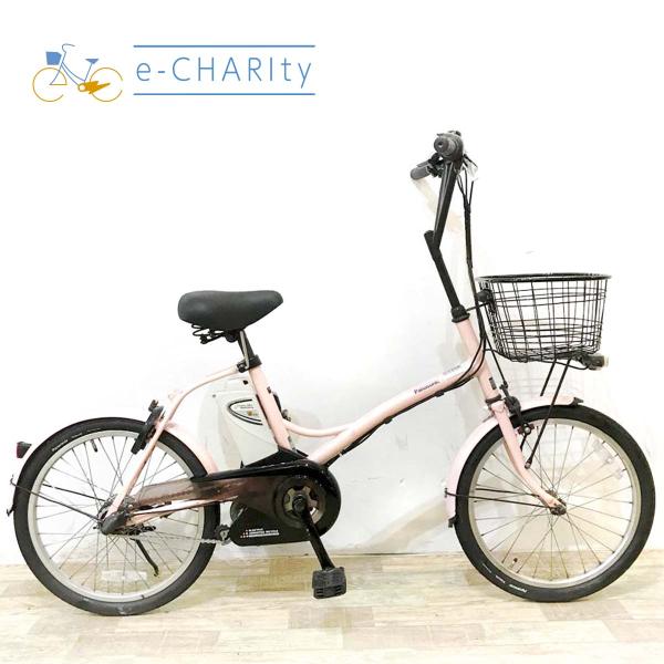 電動自転車 中古 小径車 パナソニック シュガードロップ ピンク 20インチ KL041 電動アシス...