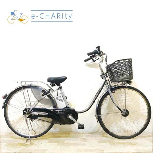 電動アシスト自転車 中古 【大坂・兵庫・京都限定】 ママチャリ パナソニック ビビ DX シルバー ...