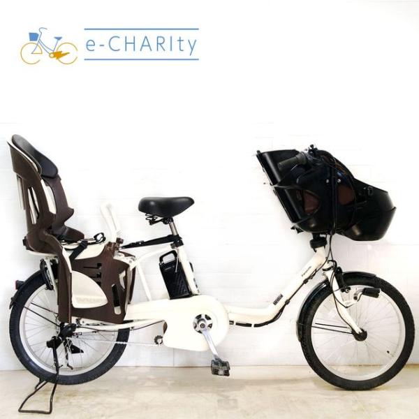 電動自転車 中古 子供乗せ パナソニック ギュット ミニ DX ホワイト 20インチ YB018 電...