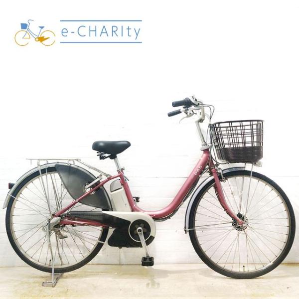 電動自転車 中古 ママチャリ ヤマハ PAS パス ピンク 26インチ YB076 電動アシスト自転...