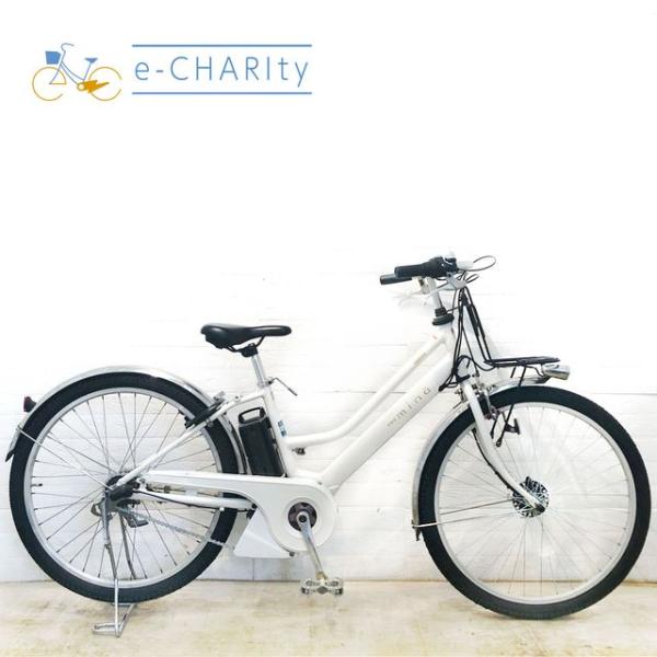 電動自転車 中古 ママチャリ ヤマハ PAS Mina パス ミナ ホワイト 26インチ YD080...