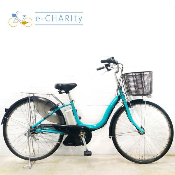 電動自転車 中古 ママチャリ ヤマハ PAS ナチュラ L ブルー 26インチ YE043 電動アシ...