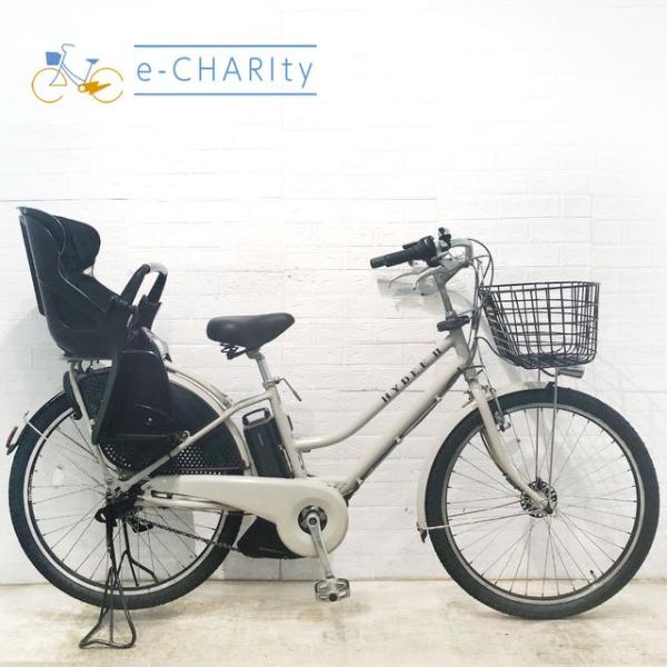 電動自転車 中古 子供乗せ ブリヂストン HYDEE 2 ハイディ ツー ベージュ 26インチ YF...