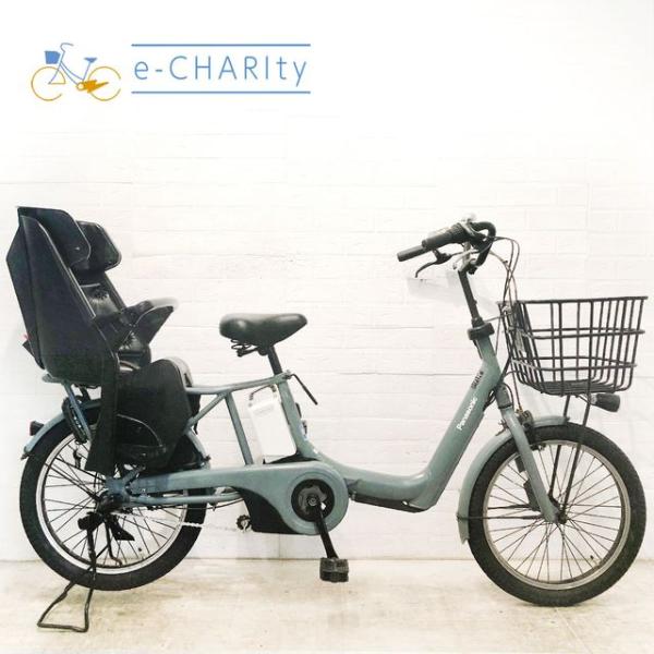 電動自転車 中古 子供乗せ パナソニック ギュット アニーズ DX ブルーグレー 20インチ YF0...