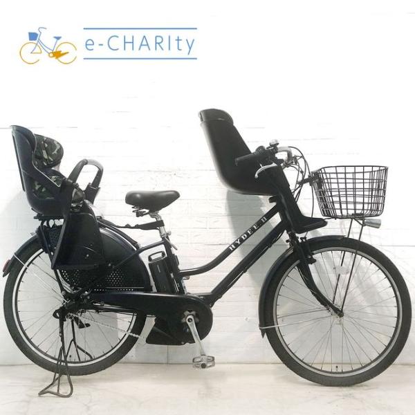 電動自転車 中古 子供乗せ ブリヂストン ハイディ2 ネイビー 26インチ YH021 電動アシスト...