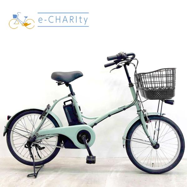 電動自転車 中古 小径車 パナソニック グリッターEB グリーン 20インチ YK017 電動アシス...