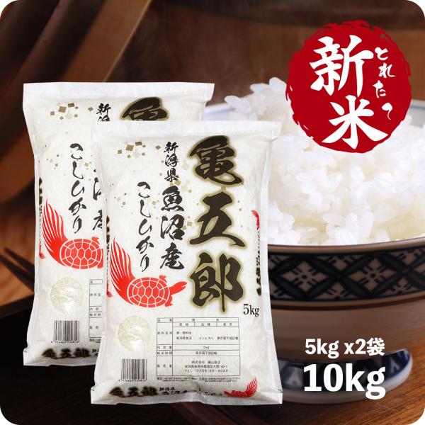 米 10kg 亀五郎さんのコシヒカリ 送料無料 白米 特A 令和5年産 北魚沼 こしひかり 生産者限...