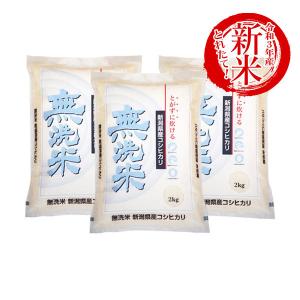 米 6kg 無洗米コシヒカリ 新潟県産 お米 送料無料 精米 白米 2kgx3袋