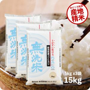 米 15kg 新潟コシヒカリ （無洗米） お米 15キロ 令和5年産 送料無料｜echigo-inahoya