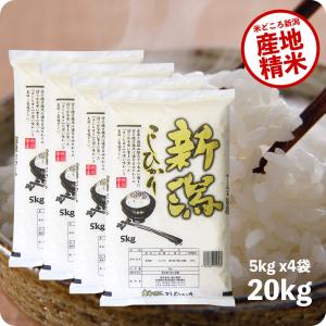 米 20kg 新潟県産コシヒカリ お米 20キロ こしひかり 令和5年産 産直 精米 白米 5kgx4袋 送料無料