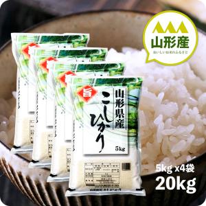 米 20kg 山形産コシヒカリ お米 20キロ 送料無料 令和5年産 白米 精米 5kg x4袋