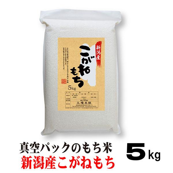 新米 令和7年産 もち米 こがねもち 5ｋｇ 新潟県産