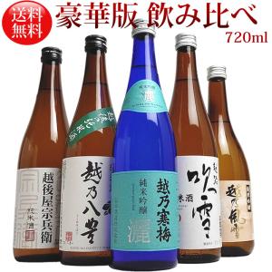 日本酒 飲み比べ 越乃寒梅 灑入り 純米酒 純米吟醸 720ml 5本セット 豪華版ミニ(A554)｜越後銘門酒会 新潟県の酒とグルメ