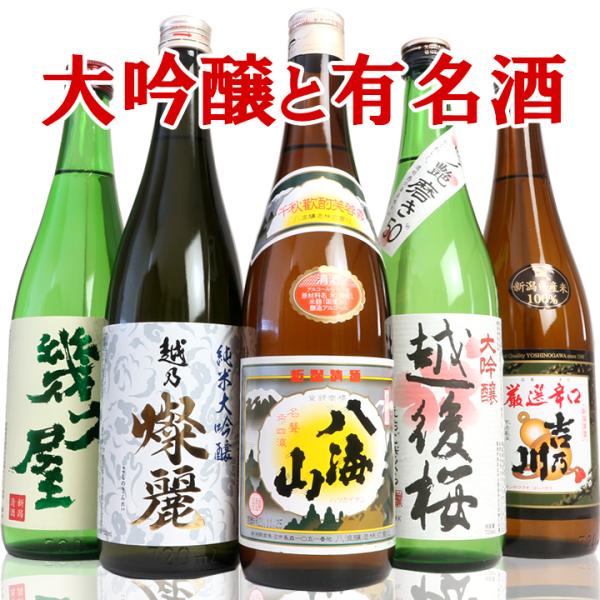 日本酒 飲み比べセット 越後桜大吟醸 八海山 幾久屋 加賀の井純米大吟醸 吉乃川厳選辛口 720ml...