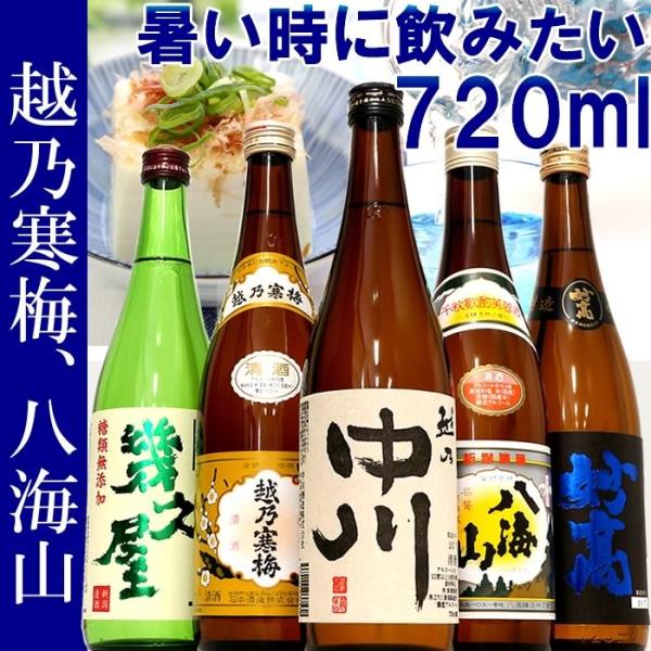 日本酒 飲み比べ セット  ギフト 越乃寒梅と八海山入り 720ml 5本(45弾ミニ)