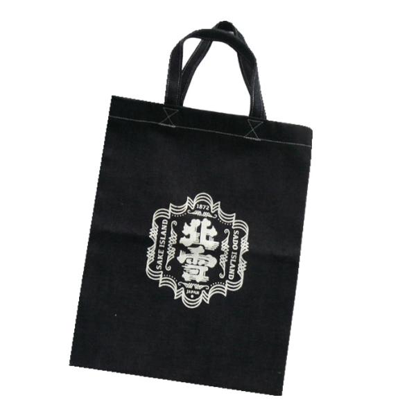 北雪 オリジナルトートバッグ 北雪酒造 デニム生地 エコバッグ 酒蔵グッズ  メール便 送料無料 ポ...