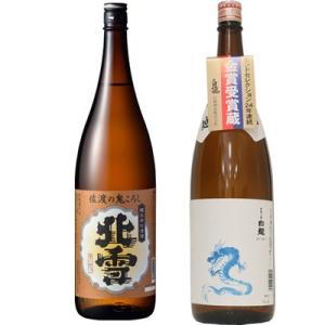 北雪 佐渡の鬼ころし 超大辛口 1.8Lと白龍 龍ラベル からくち1.8L日本酒 2本 飲み比べセット｜echigo