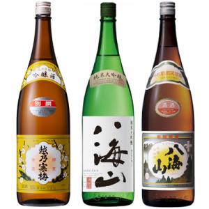 越乃寒梅 別撰吟醸 1.8Lと八海山 純米大吟醸 1.8L と 八海山 普通酒 1.8L 日本酒 3...
