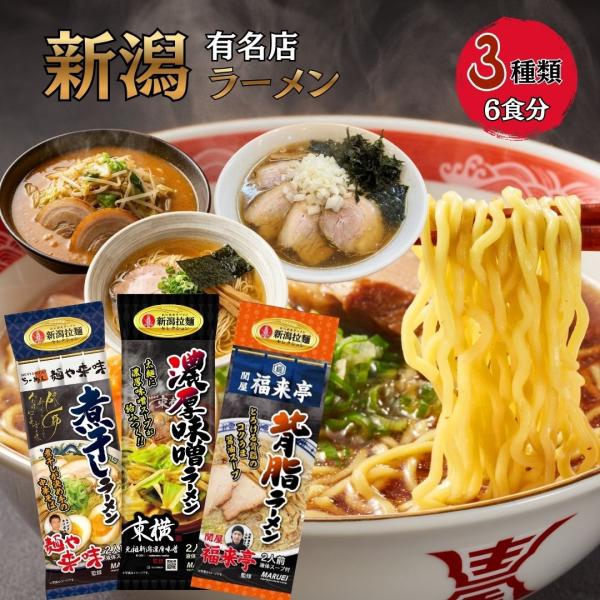 (メール便)新潟拉麺セレクション 6食(3袋) 新潟 ラーメン 名店 食べ比べ 東横 来味 関屋福来...