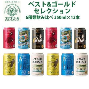 プレゼント クラフトビール 地ビール 飲み比べ 詰め合わせ 缶 エチゴビール6種類飲み比べ350ml 12本セット｜echigo