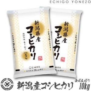 新潟米 令和5年産 新潟産コシヒカリ 10kg (5kg×2袋) 金ぼんぼり 新潟米 新潟堀グループ渾身の秀逸米 こしひかり お米 白米 送料無料 ギフト対応｜echigoyonezo