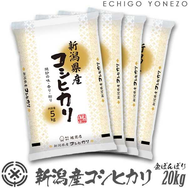 新潟米 令和5年産 新潟産コシヒカリ 20kg (5kg×4袋) 金ぼんぼり 新潟堀グループ渾身の秀...