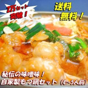 2万セット突破 送料無料 NEWもつ鍋セット みそ味 4〜5人前｜echizennohorumonya