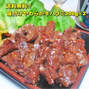 味付けやわらか牛ハラミ300ｇ×2パック入り 送料無料 お歳暮 肉の日 ホルモン バーベキュー｜echizennohorumonya