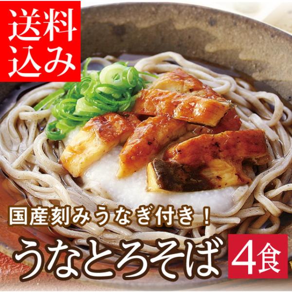 鰻「うなとろそば」うなぎ お歳暮 越前そば お取り寄せ セット 蕎麦 送料込 そば　滋養強壮