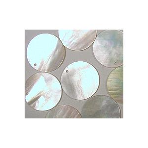 [HC002]蝶貝 白1穴 丸15mm 4ケ（LB18930-15）[RPT]