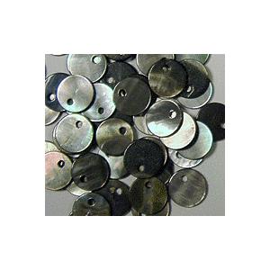 [HC002]蝶貝 黒1穴 丸8mm 8ケ（LB18930-8）[RPT]