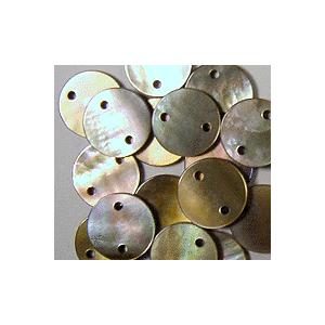 [HC002]蝶貝 茶（ナチュラル） 2穴 丸10mm 5ケ（LB18933-10）[RPT]