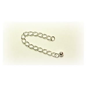 [IA003]Silver925製パーツ アジャスター（約5ｃｍ・3mm丸玉付き）[RPT]