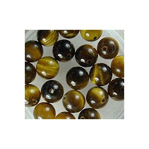 [HA001]天然石ビーズ タイガーアイ ラウンド約8mm 糸通し（約20cm）[RPT]