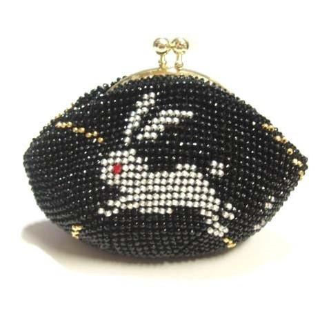 [TA001]ビーズ編みキット （がま口）丸サイフ 野うさぎ[RPT]