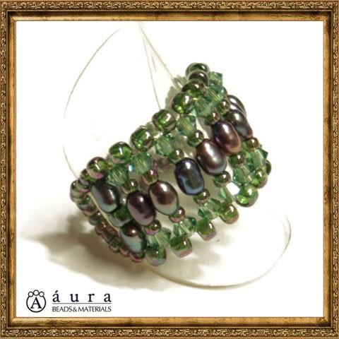 [TA001]アウラビーズキット　淡水パールのラダーリング　エリナイト[RPT]