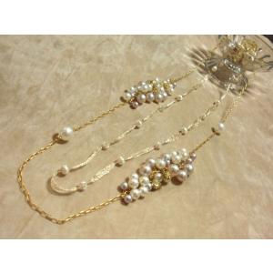 [TA001]イヴニングエアーパールロングネックレス キット 約80cm[RPT]