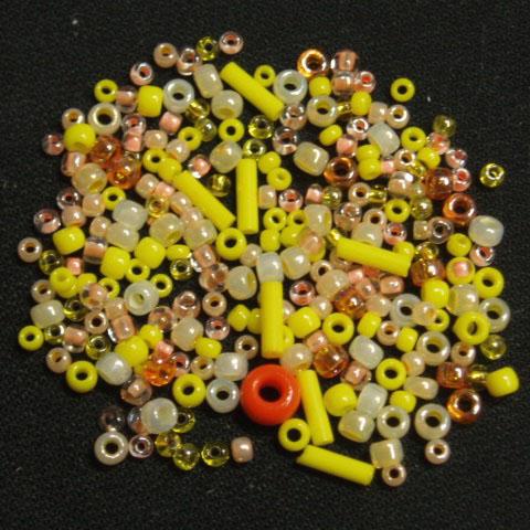 [CJ001]シードビーズミックス  イエロー＆オレンジ(No.002)