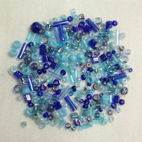 [CJ001]シードビーズミックス ブルー(No.008)