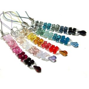 [TA001]〜アクセサリーキット〜 五連花スワロのストラップ（全5色）[RPT]